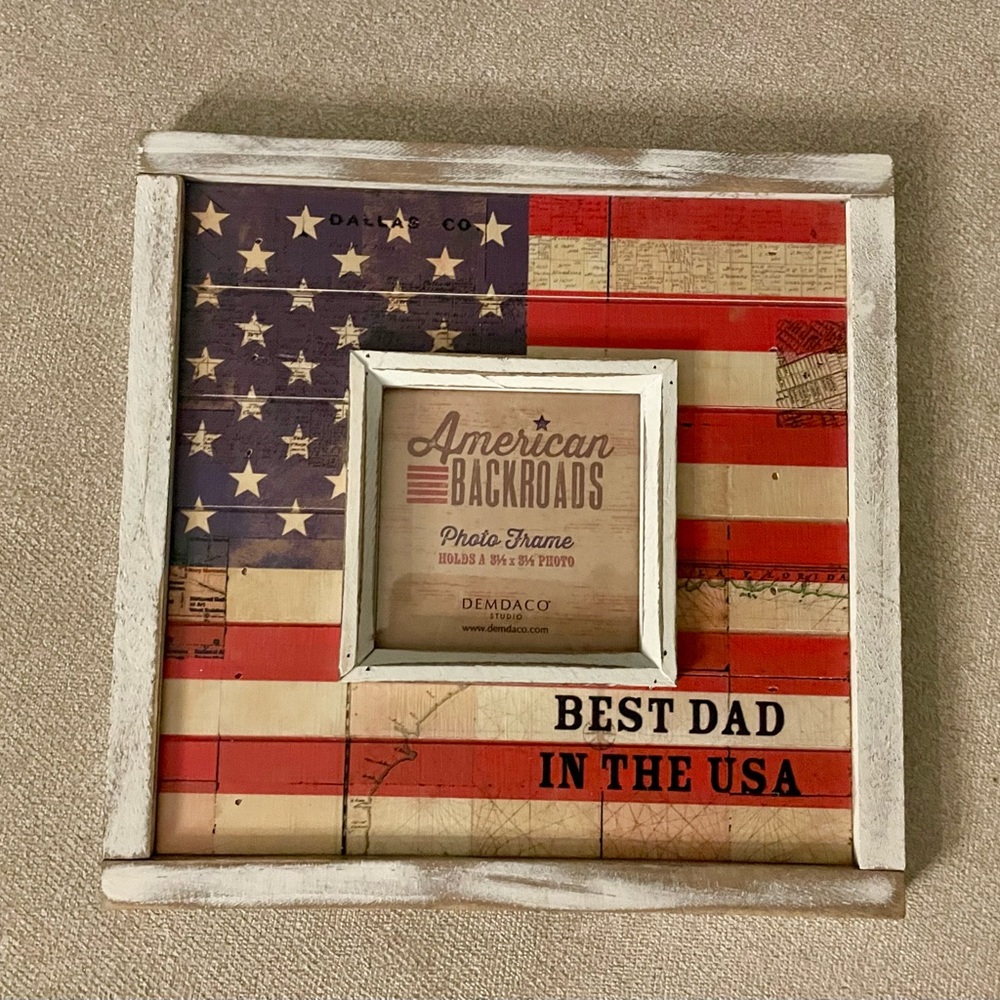 American Flag Photo Frame “World’s Best Dad”
Can be FREE WITH PURCHASE item
